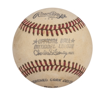 1978 Pete Rose Game Used Home Run #150 ONL Feeney Baseball Used on 9/29/78 (Reds COA & MEARS) 